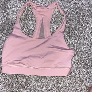 lulu light pink sports bra